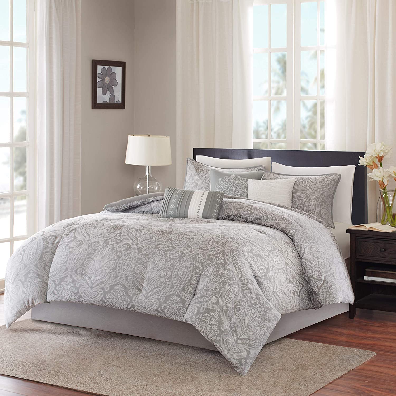 Averly Grey 7-Piece Comforter Set Comforter Sets By Olliix/JLA HOME (E & E Co., Ltd)