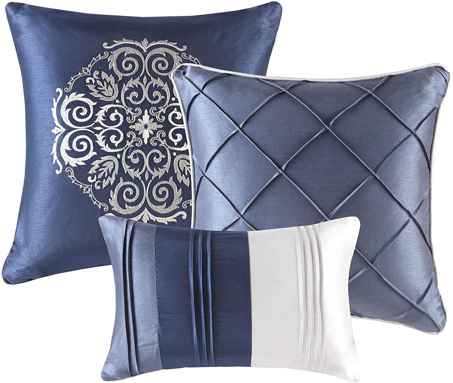 Blaire Navy 7-Piece Comforter Set Comforter Sets By Olliix/JLA HOME (E & E Co., Ltd)