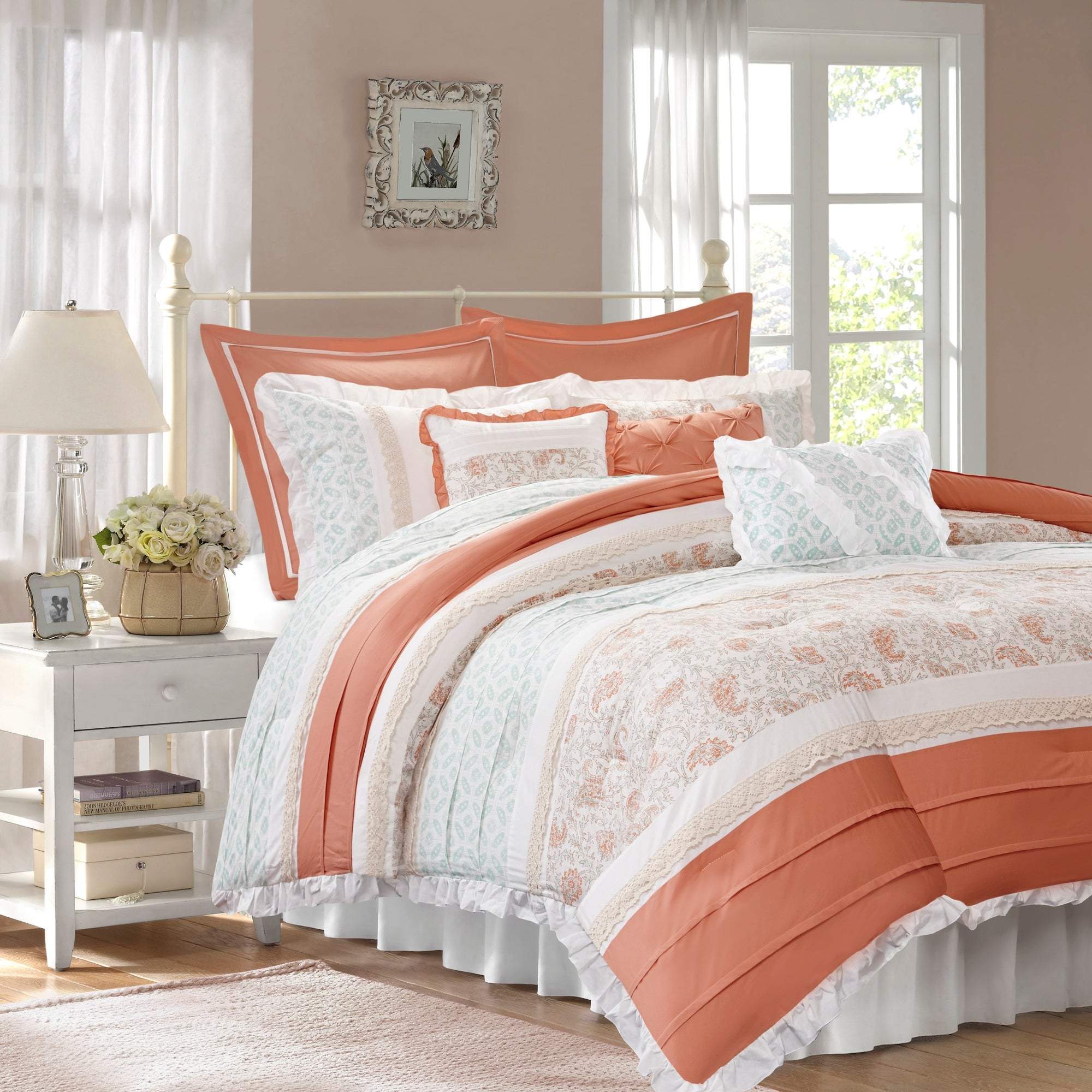 Dawn Coral 9-Piece Comforter Set Comforter Sets By Olliix/JLA HOME (E & E Co., Ltd)