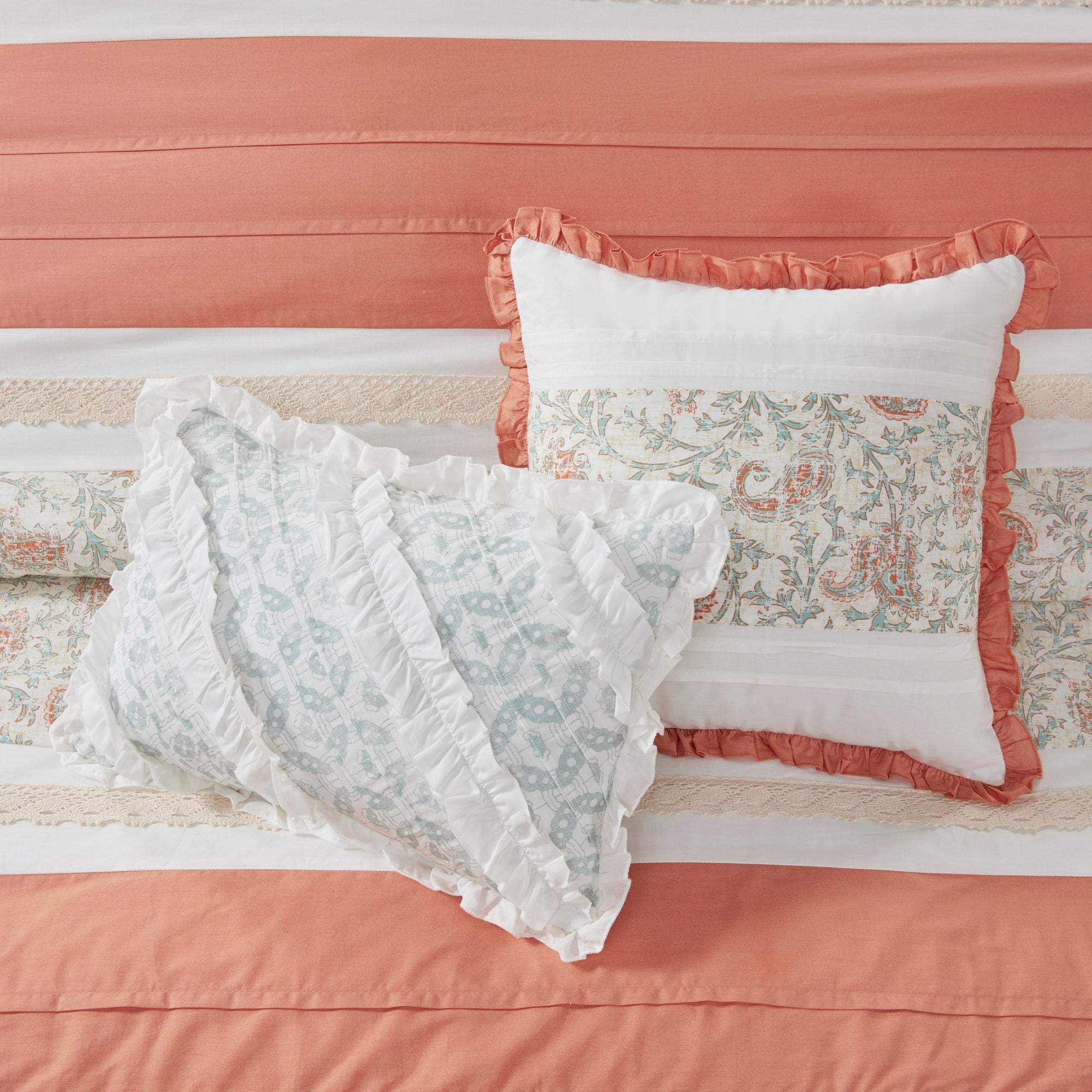 Dawn Coral 9-Piece Comforter Set Comforter Sets By Olliix/JLA HOME (E & E Co., Ltd)