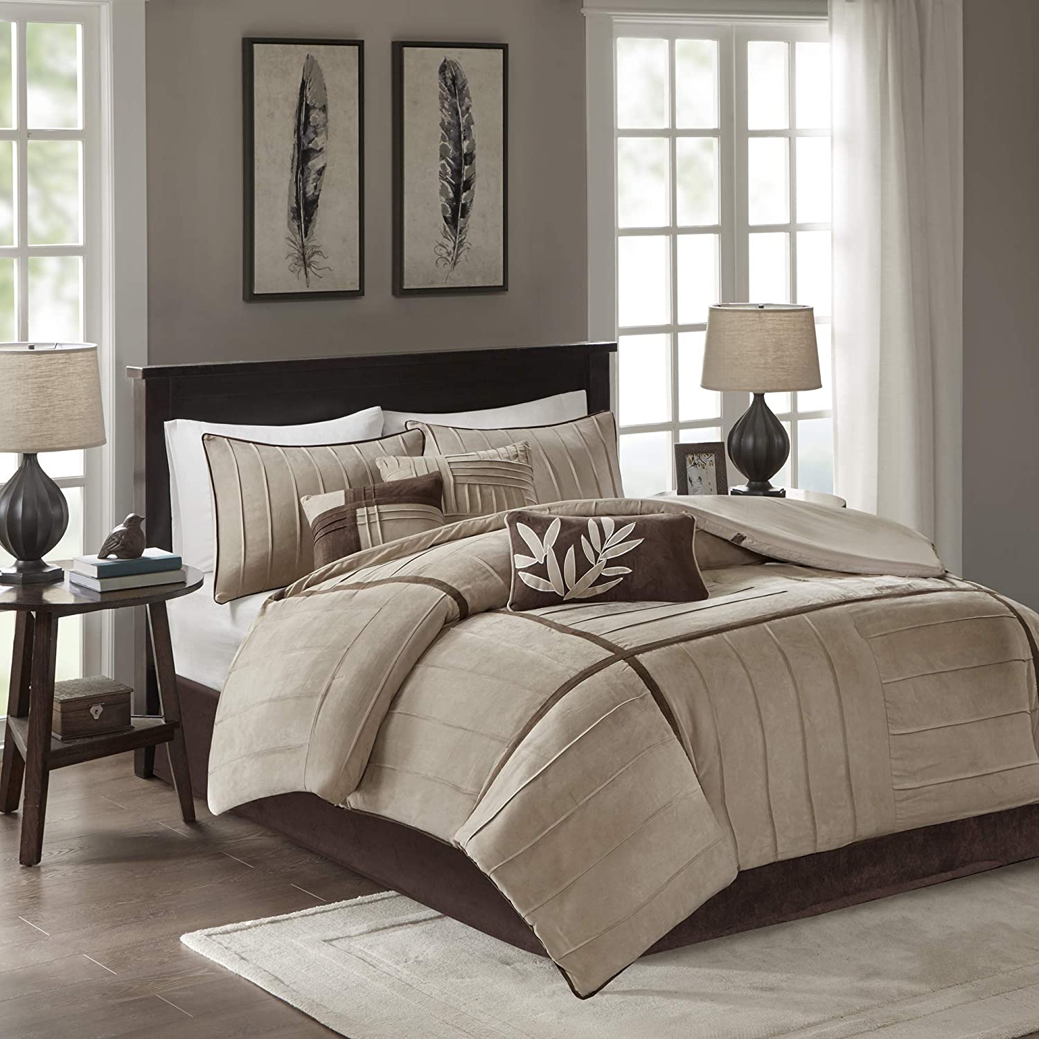 Dune Beige 7-Piece Comforter Set Comforter Sets By Olliix/JLA HOME (E & E Co., Ltd)