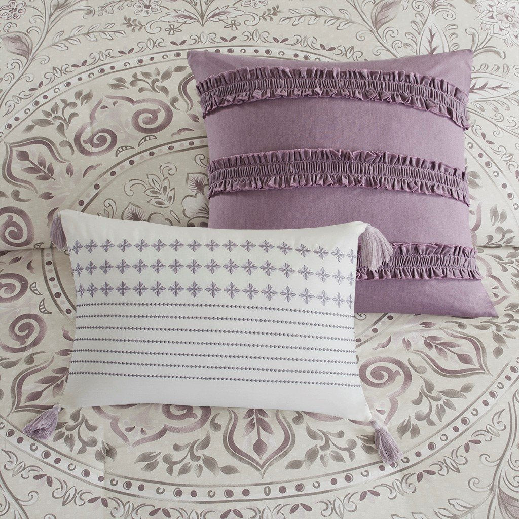 Elise Purple 8-Piece Comforter Set Comforter Sets By Olliix/JLA HOME (E & E Co., Ltd)