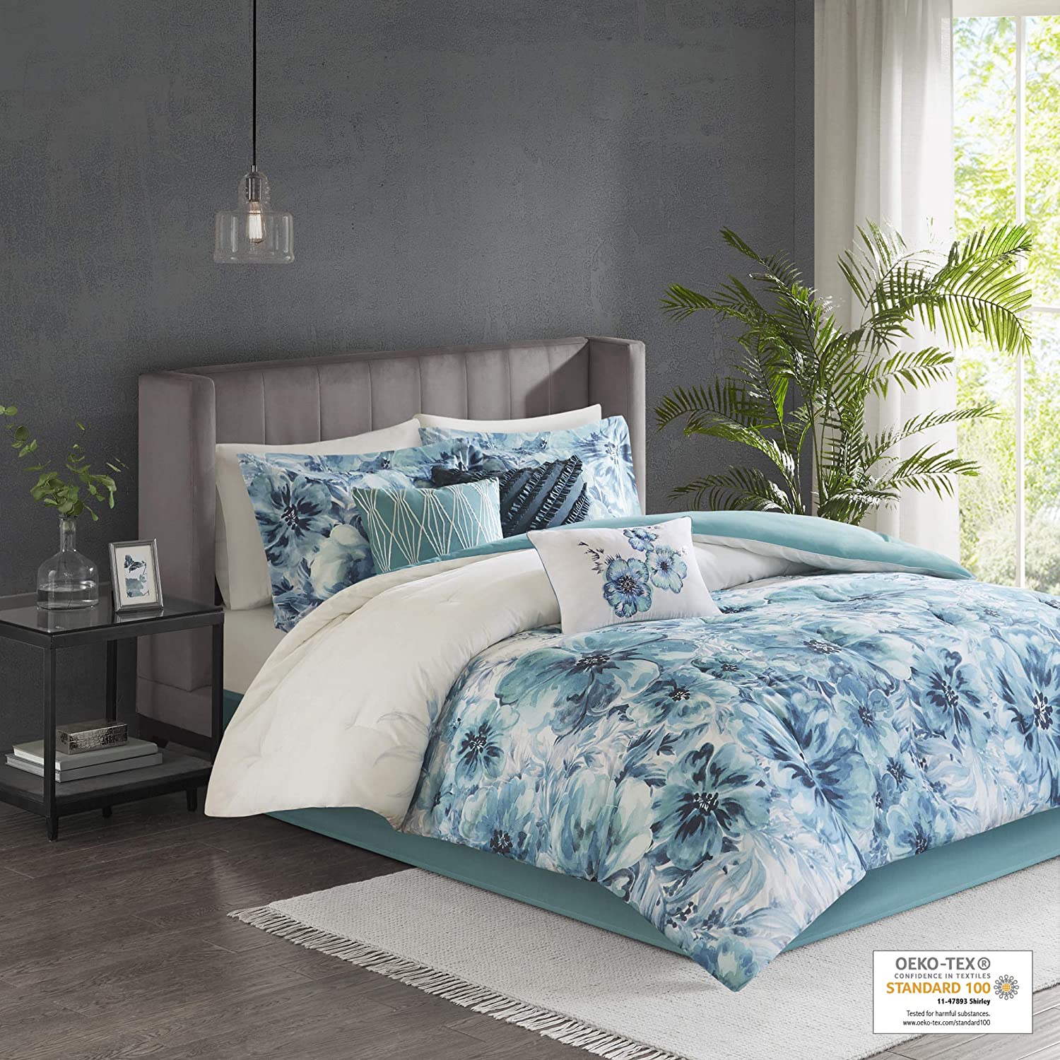 Birmingham Teal 7-Piece Comforter Set Comforter Sets By Olliix/JLA HOME (E & E Co., Ltd)