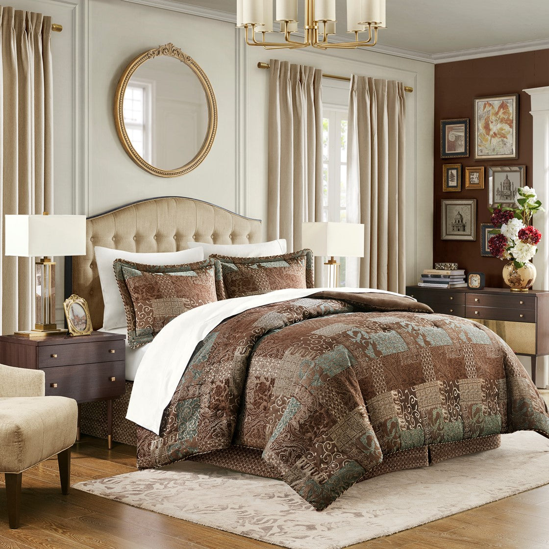 Galleria 4 Piece Brown Comforter Set