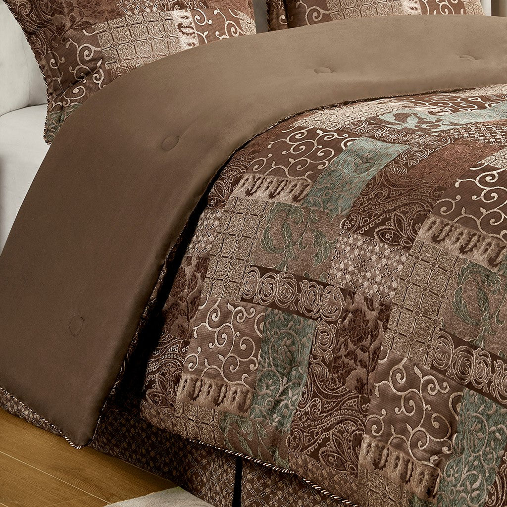 Galleria 4 Piece Brown Comforter Set