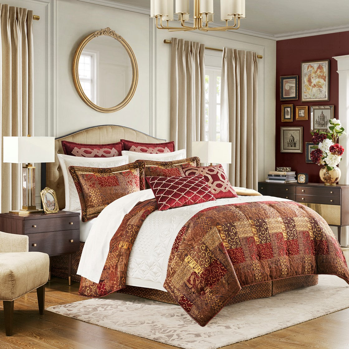 Galleria 4 Piece Red Comforter Set