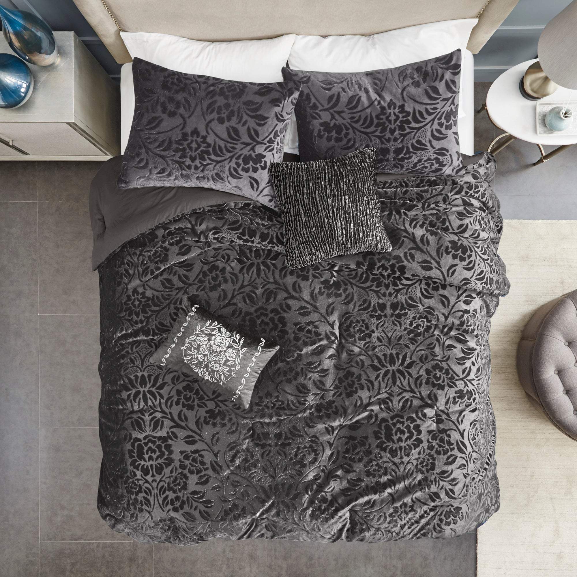 Irene Grey 5-Piece Comforter Set Comforter Sets By Olliix/JLA HOME (E & E Co., Ltd)