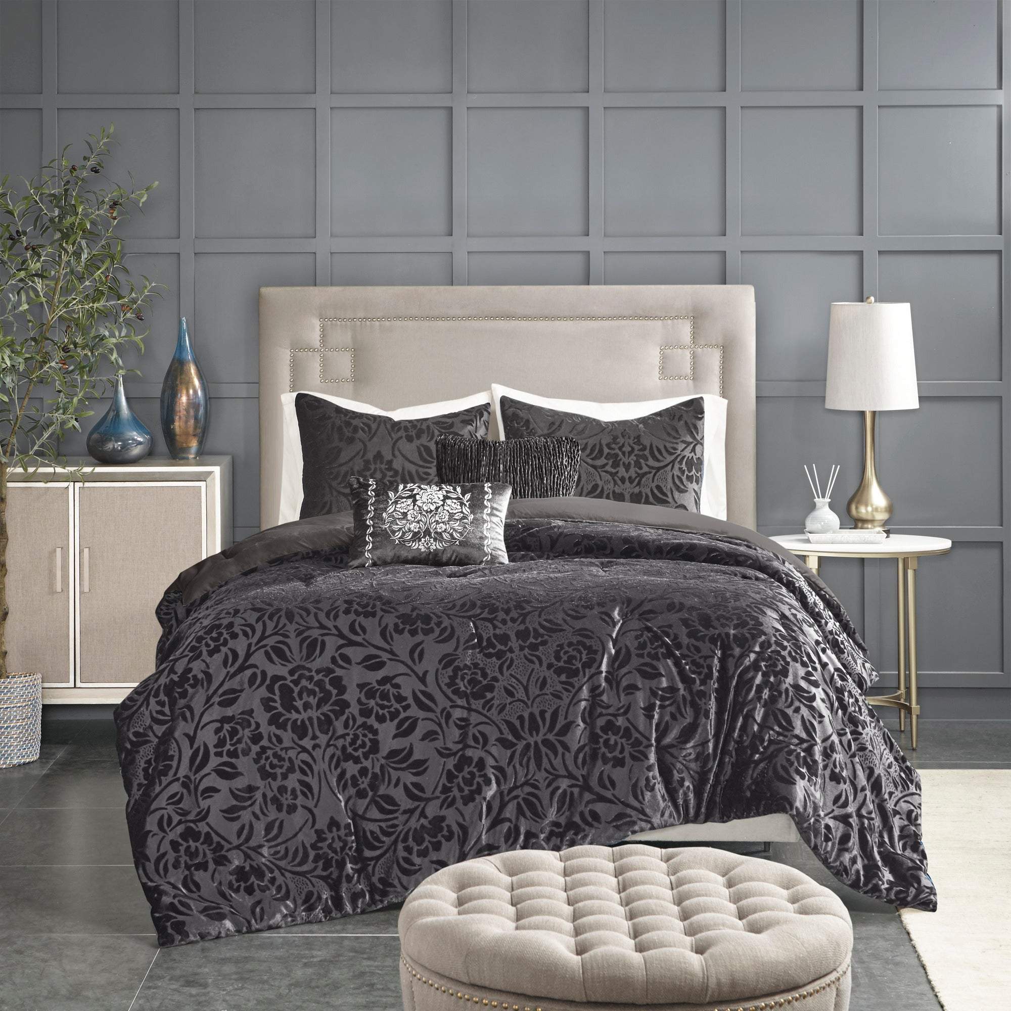 Irene Grey 5-Piece Comforter Set Comforter Sets By Olliix/JLA HOME (E & E Co., Ltd)