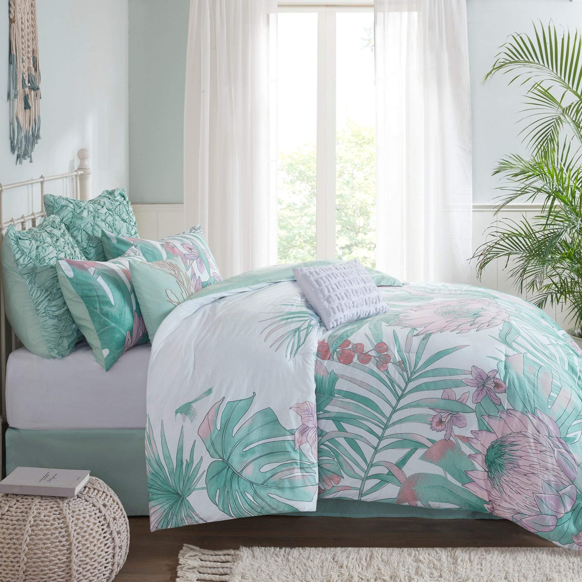 Tennessee Aqua 8-Piece Comforter Set Comforter Sets By Olliix/JLA HOME (E & E Co., Ltd)