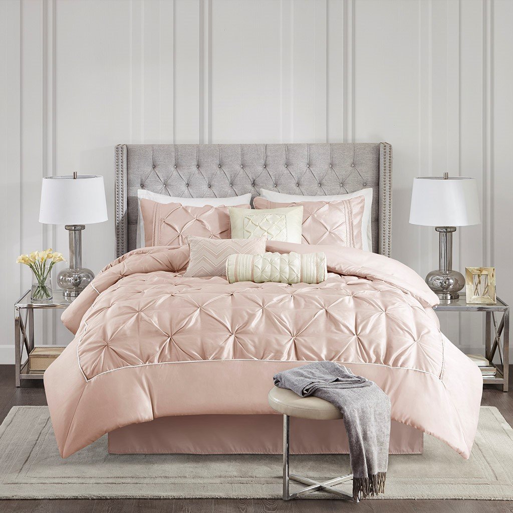 Laurel Blush 7-Piece Comforter Set Comforter Sets By Olliix/JLA HOME (E & E Co., Ltd)