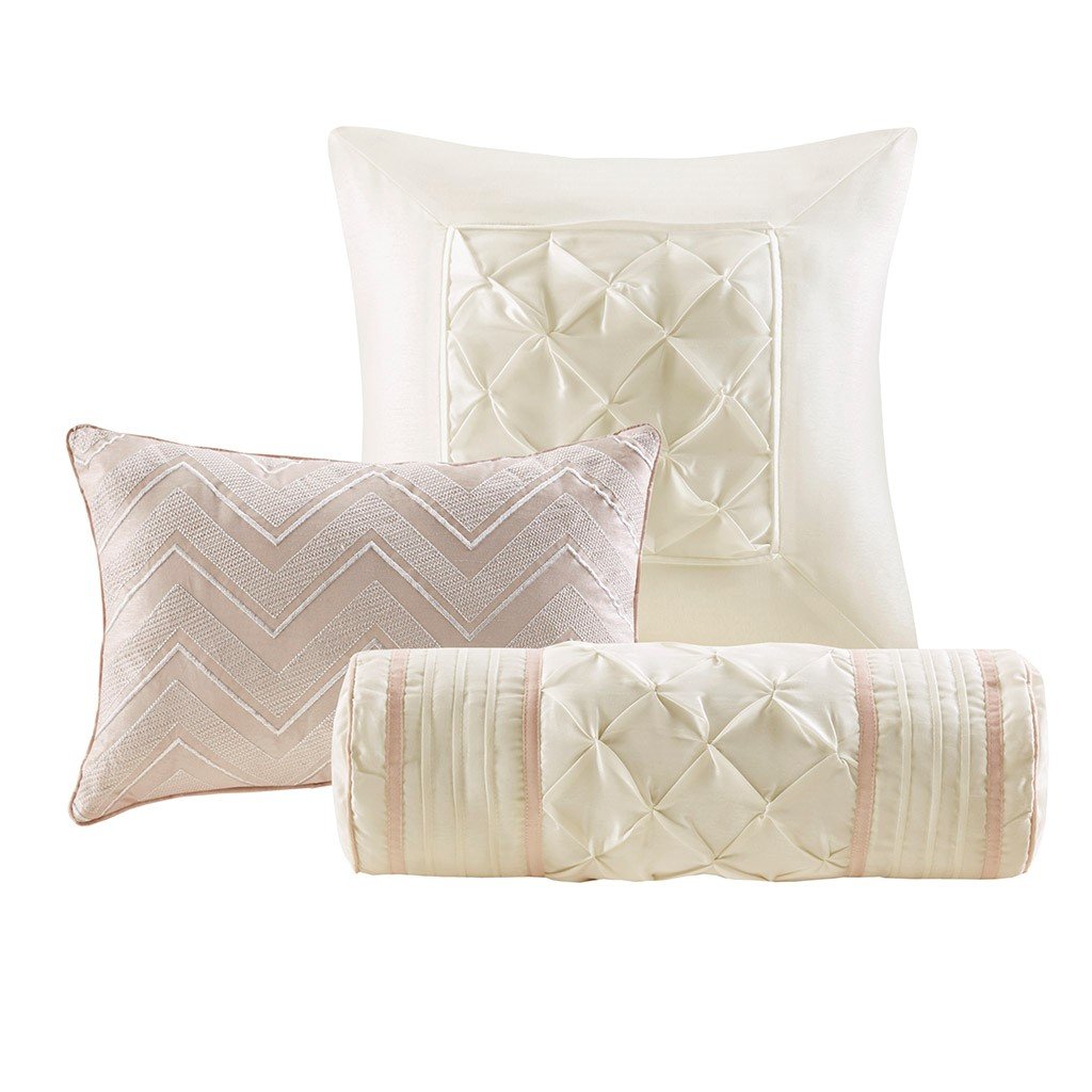 Laurel Blush 7-Piece Comforter Set Comforter Sets By Olliix/JLA HOME (E & E Co., Ltd)