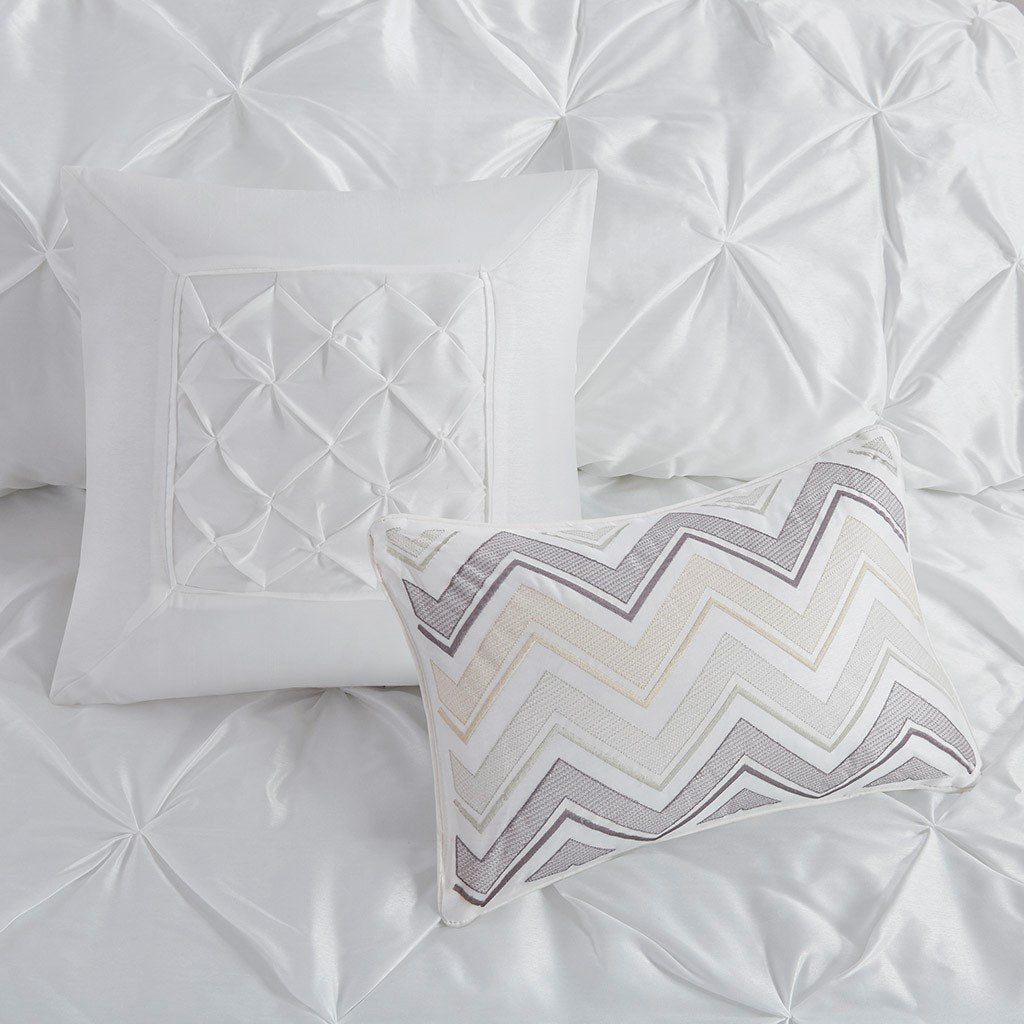 Laurel White 7-Piece Comforter Set Comforter Sets By Olliix/JLA HOME (E & E Co., Ltd)