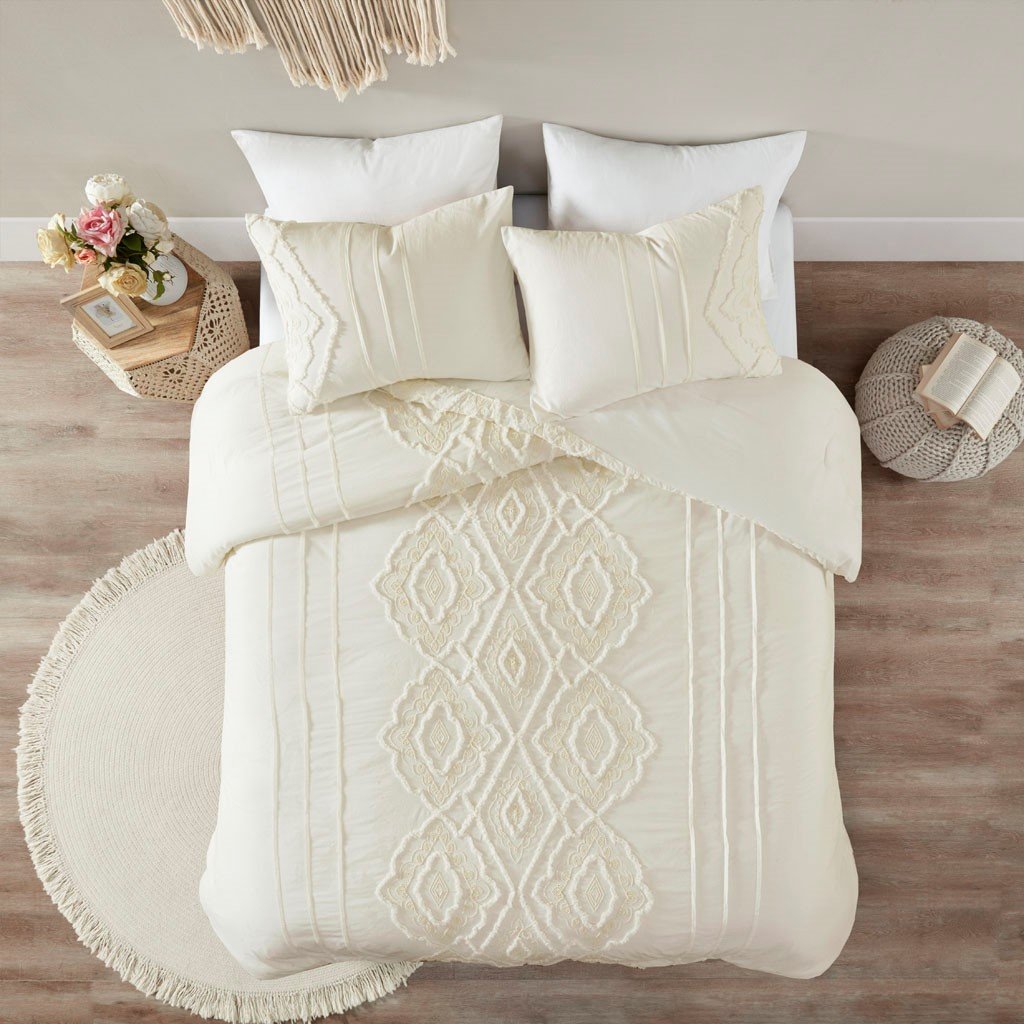 Margot White 3-Piece Comforter Set Comforter Sets By Olliix/JLA HOME (E & E Co., Ltd)