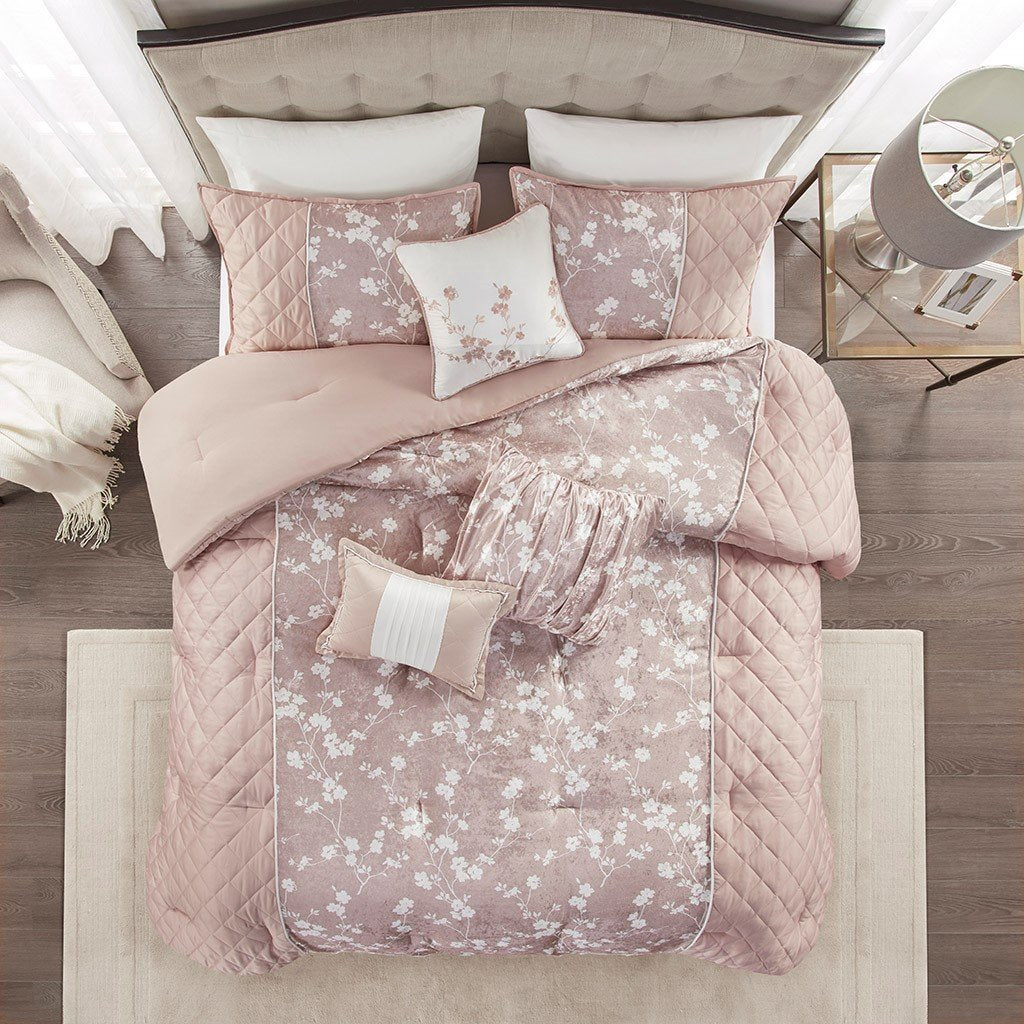 Marling Blush 7-Piece Comforter Set Comforter Sets By Olliix/JLA HOME (E & E Co., Ltd)