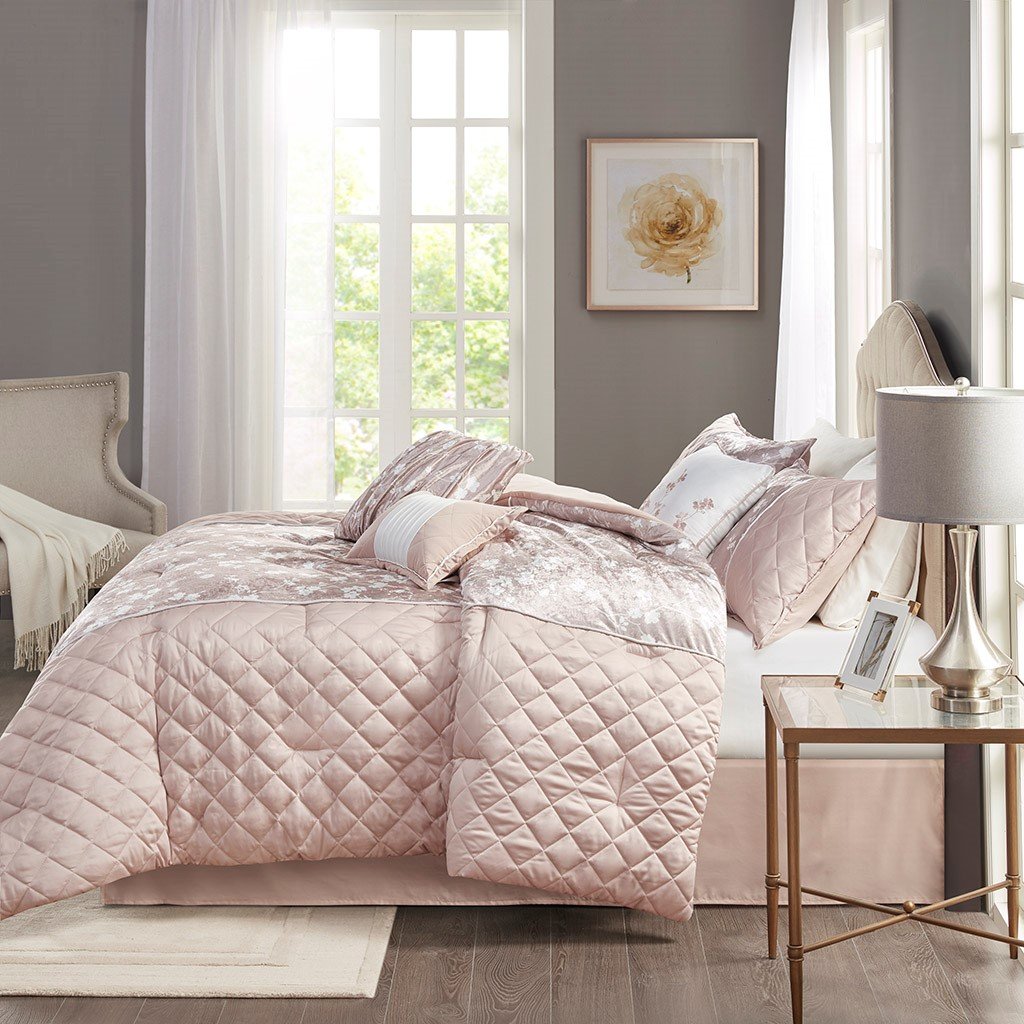 Marling Blush 7-Piece Comforter Set Comforter Sets By Olliix/JLA HOME (E & E Co., Ltd)