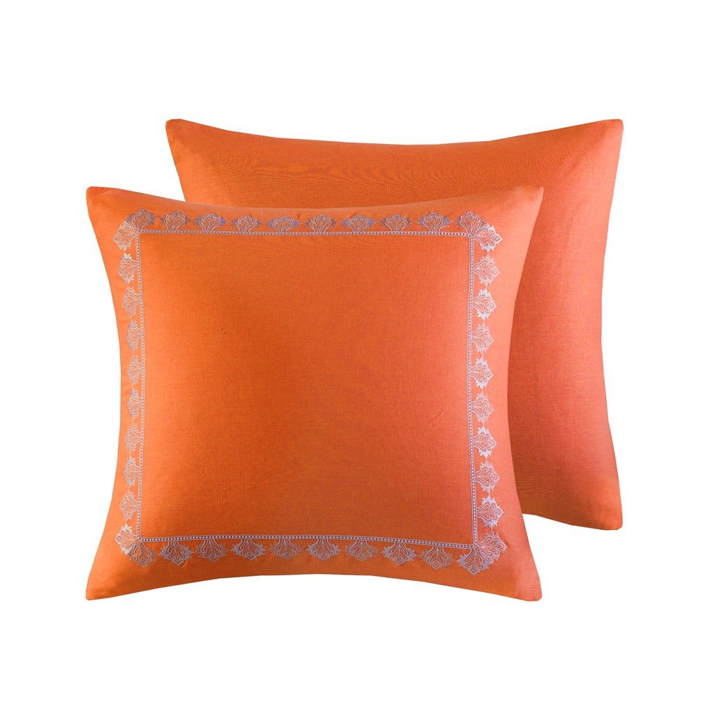 Wilmington Orange 7-Piece Comforter Set Comforter Sets By Olliix/JLA HOME (E & E Co., Ltd)