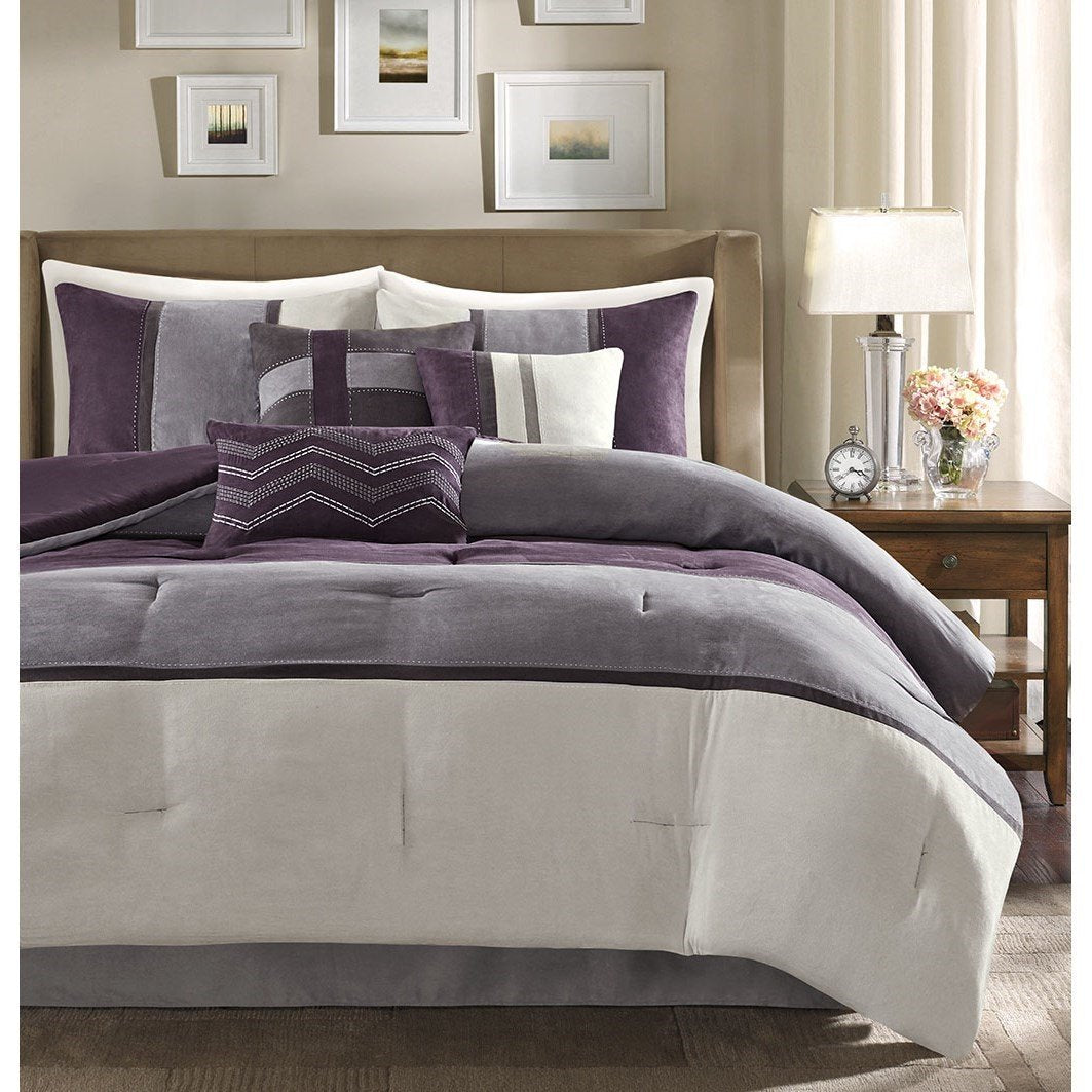 Palisades Purple 7-Piece Comforter Set Comforter Sets By Olliix/JLA HOME (E & E Co., Ltd)