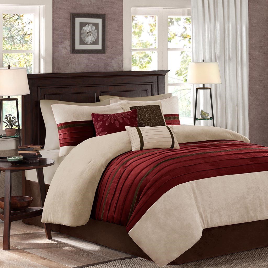 Palmer Red 7-Piece Comforter Set Comforter Sets By Olliix/JLA HOME (E & E Co., Ltd)