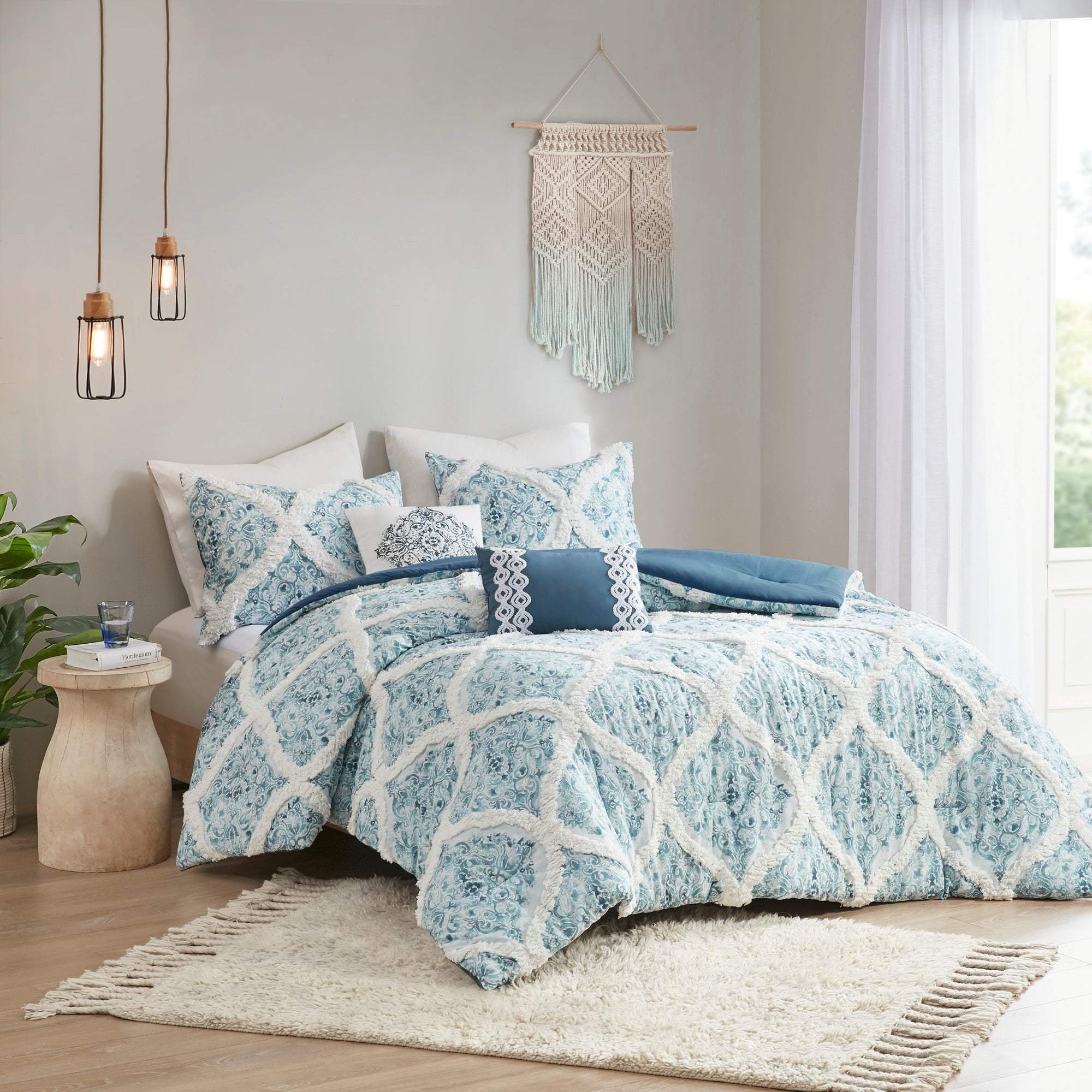 Rain Teal 5-Piece Comforter Set Comforter Sets By Olliix/JLA HOME (E & E Co., Ltd)