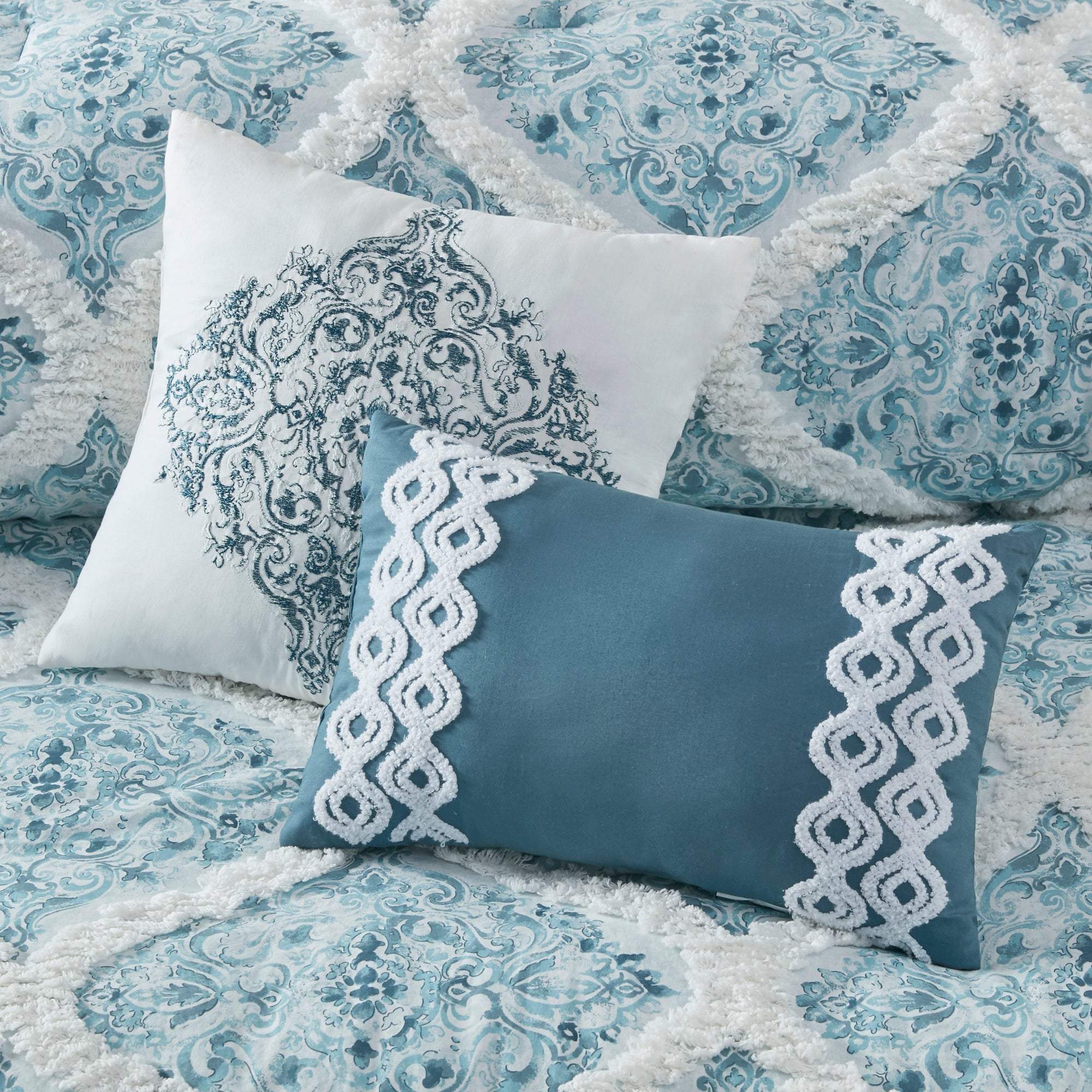 Rain Teal 5-Piece Comforter Set Comforter Sets By Olliix/JLA HOME (E & E Co., Ltd)