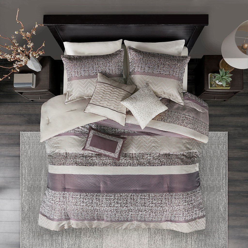 Rhapsody Purple 7-Piece Comforter Set Comforter Sets By Olliix/JLA HOME (E & E Co., Ltd)