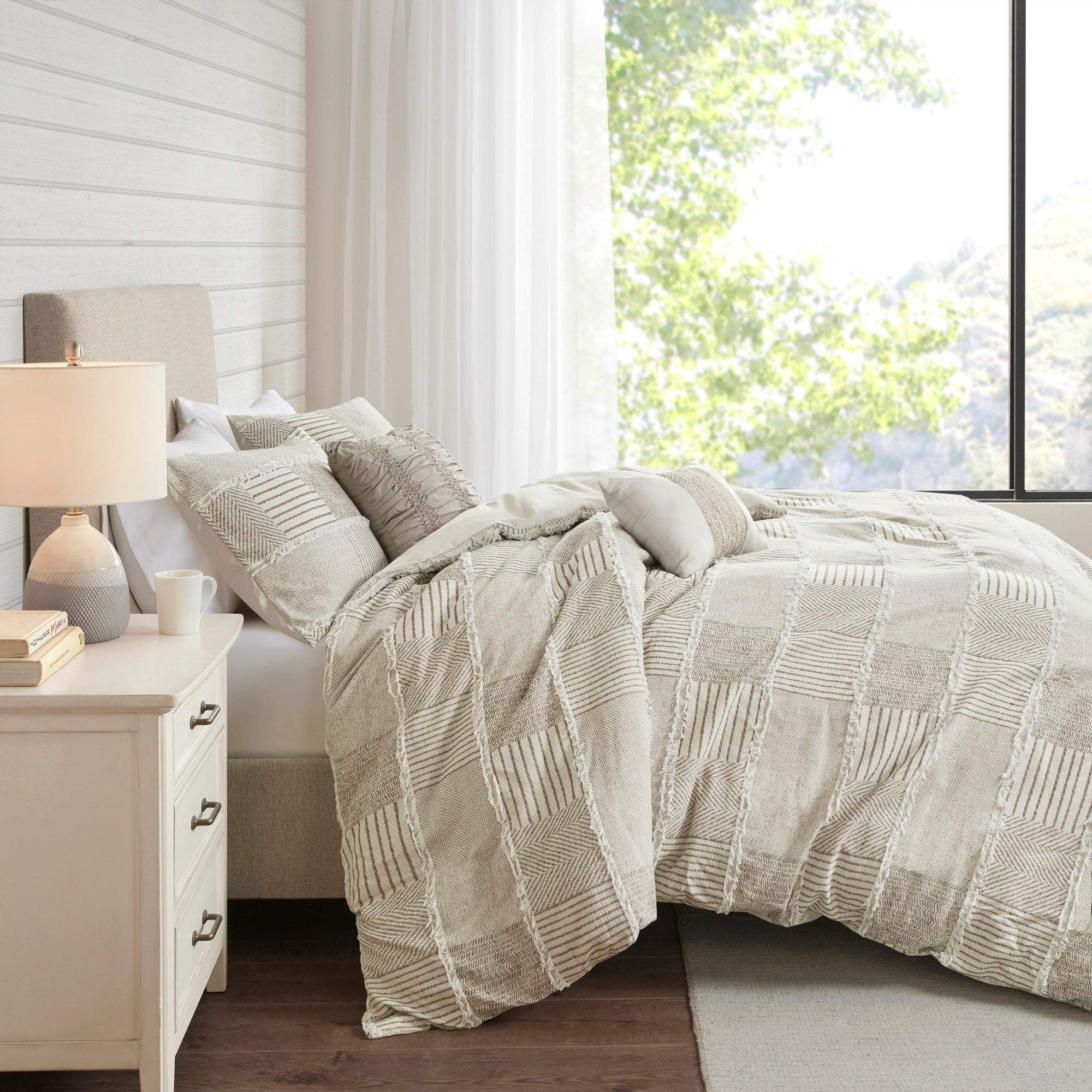 Schafer Taupe 5-Piece Comforter Set Comforter Sets By Olliix/JLA HOME (E & E Co., Ltd)