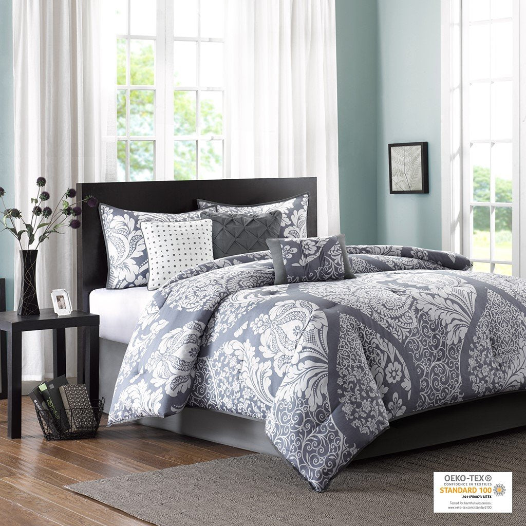 Vienna Grey 7-Piece Comforter Set Comforter Sets By Olliix/JLA HOME (E & E Co., Ltd)