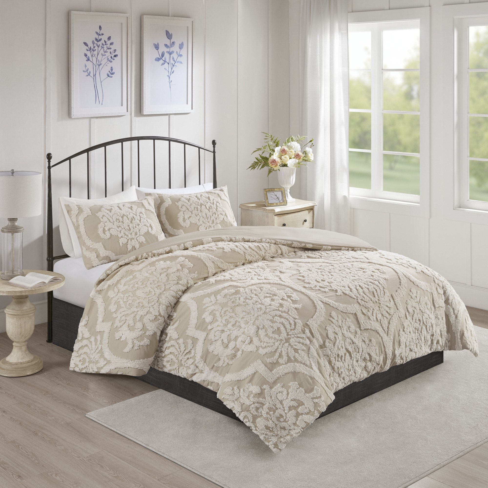 Viola Taupe 3-Piece Comforter Set Comforter Sets By Olliix/JLA HOME (E & E Co., Ltd)