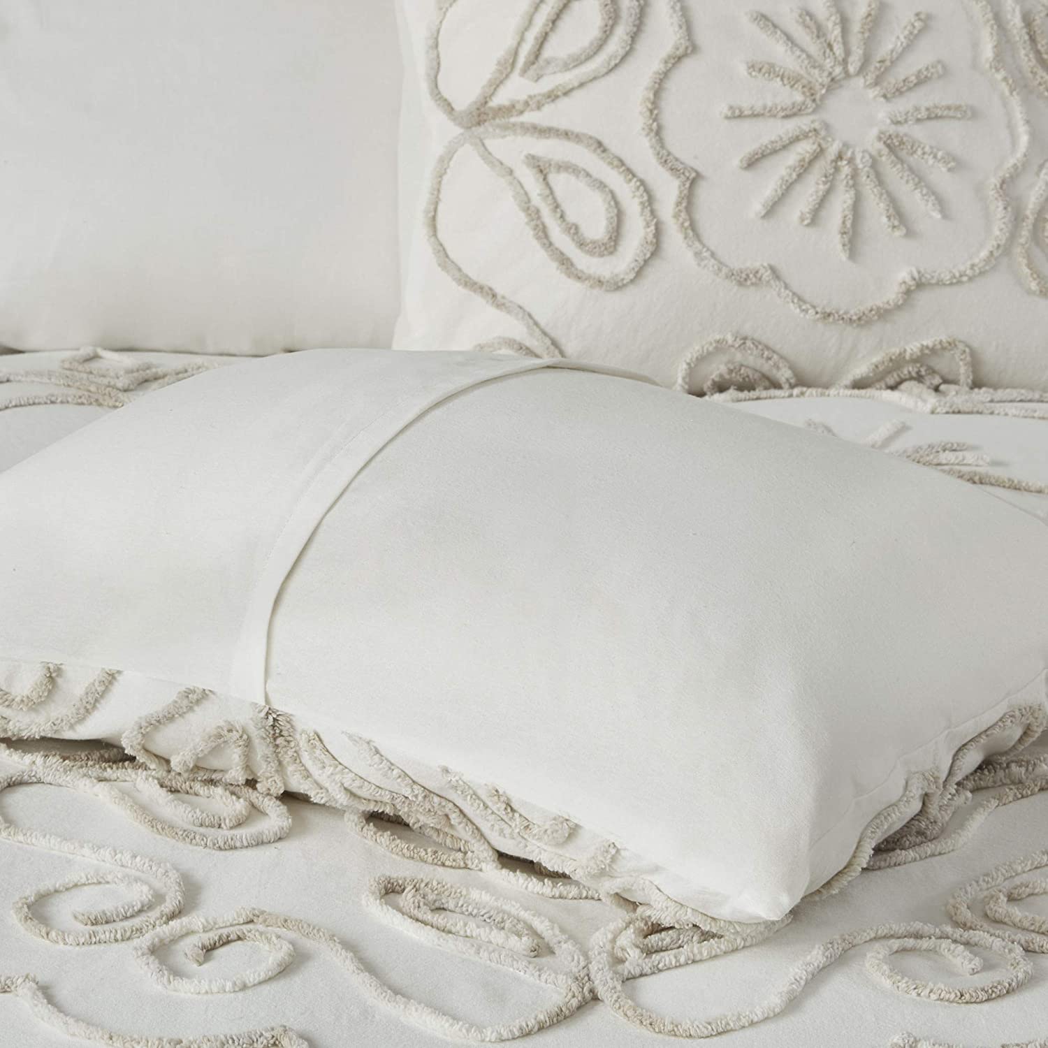 Violette Ivory/Taupe 3-Piece Comforter Set Comforter Sets By Olliix/JLA HOME (E & E Co., Ltd)