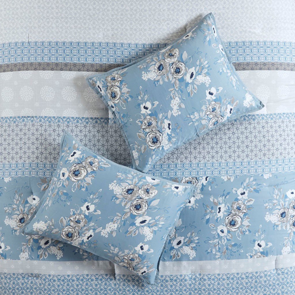 Willa Blue 7-Piece Comforter Set Comforter Sets By Olliix/JLA HOME (E & E Co., Ltd)