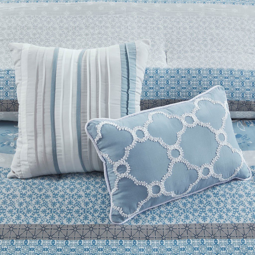 Willa Blue 7-Piece Comforter Set Comforter Sets By Olliix/JLA HOME (E & E Co., Ltd)