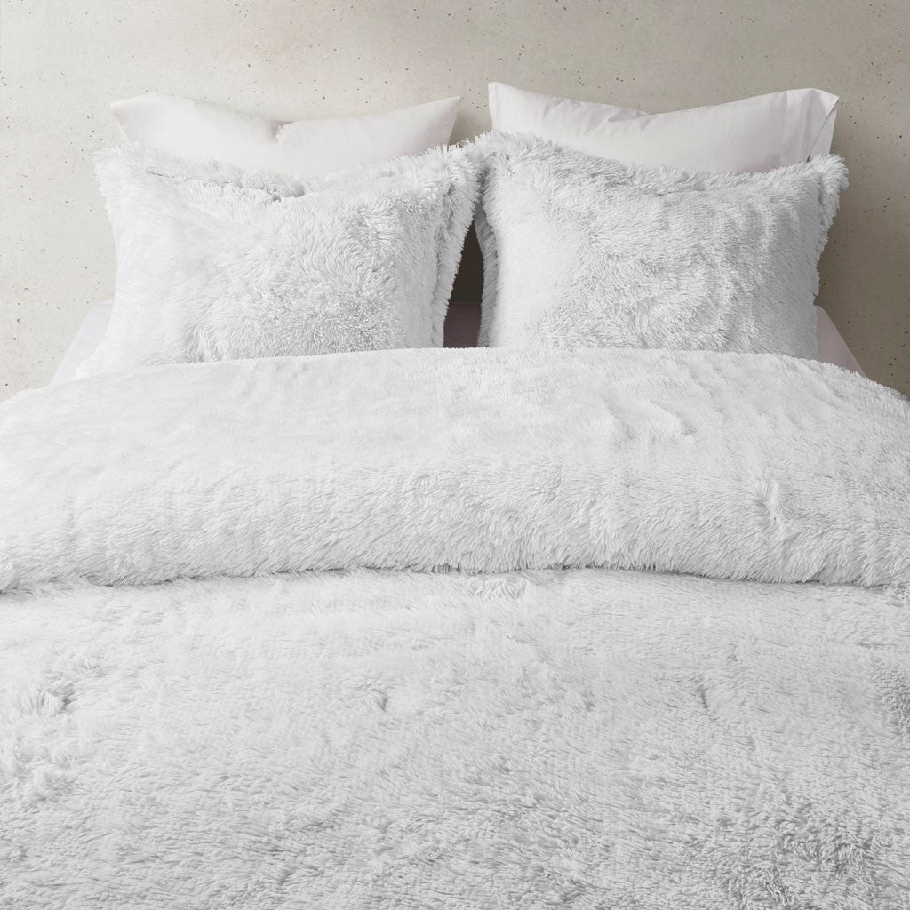 Cleo Ombre Shaggy Fur Comforter Set