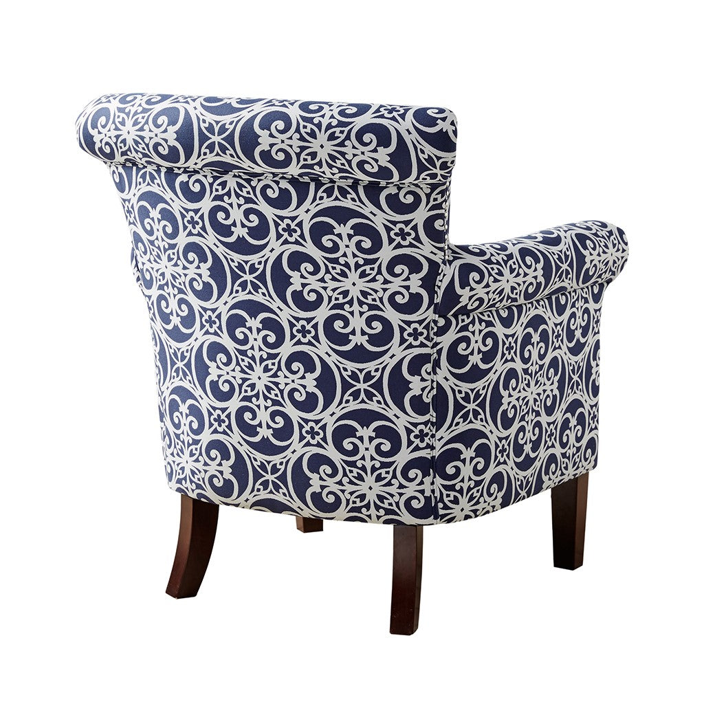 Brooke Navy Tight Back Club Chair