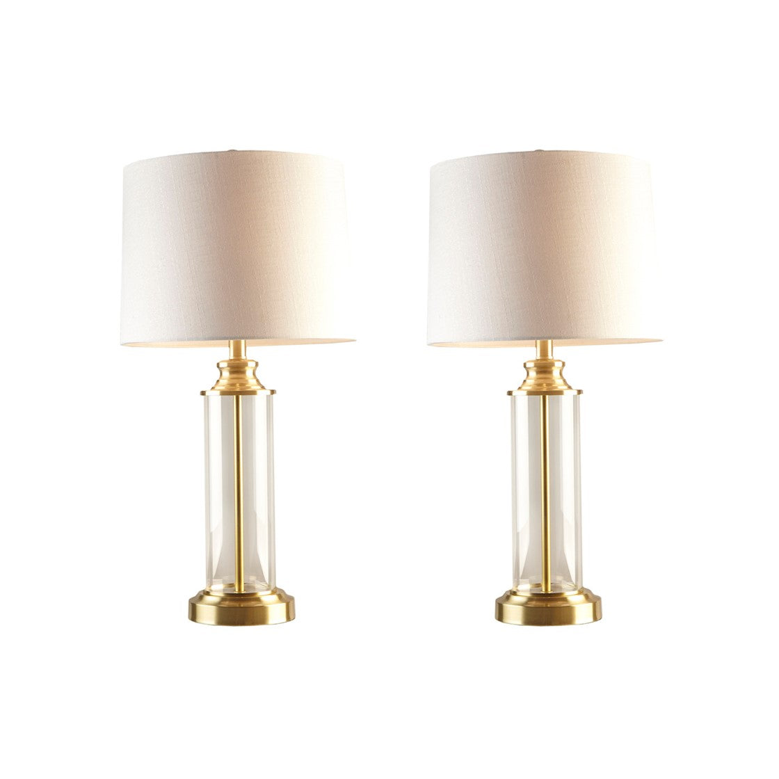 Clarity Gold Table Lamp Set of 2