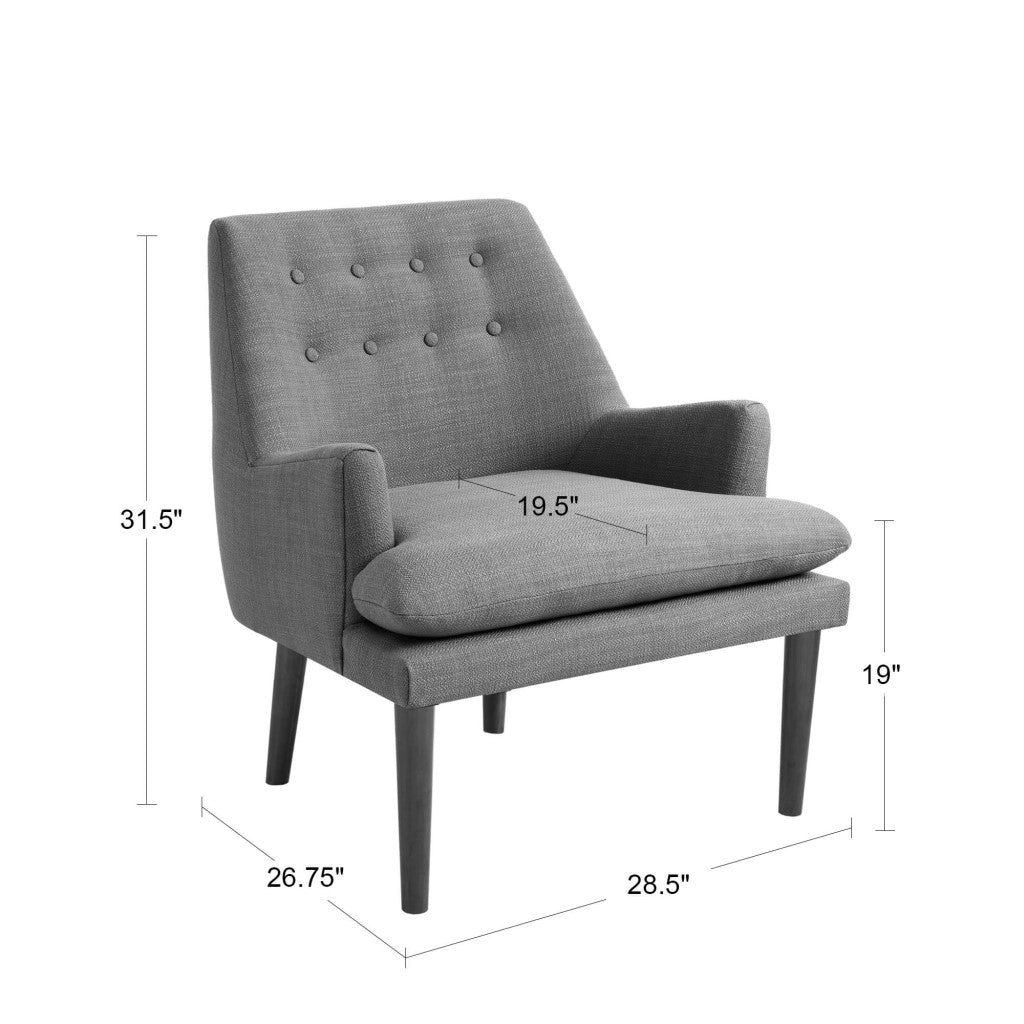 Taylor Mid-Century Grey Accent Chair