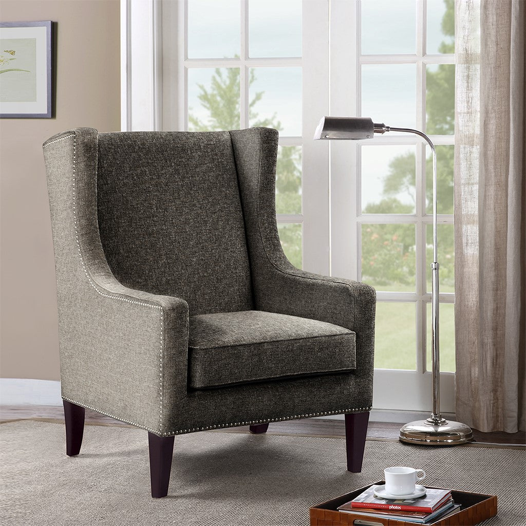 Barton Multi Brown Wing Chair