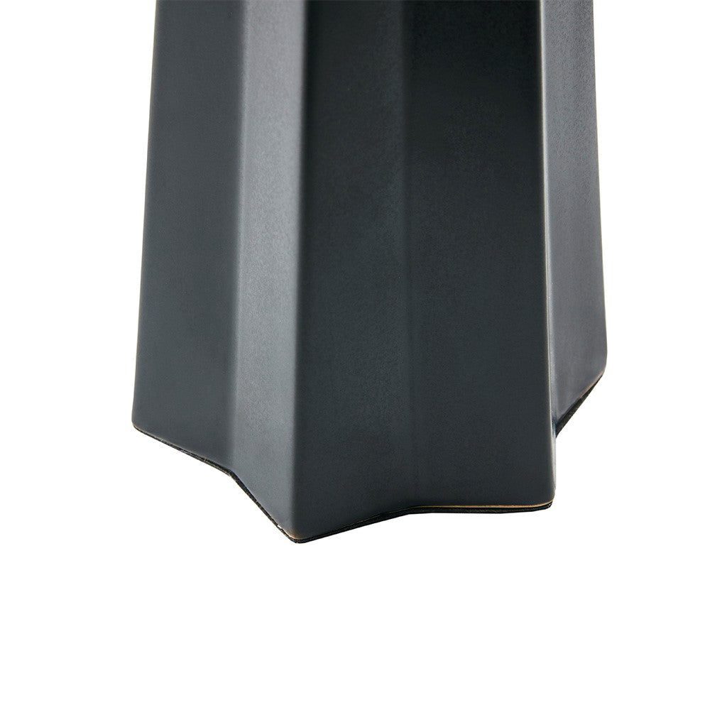 Athena Ceramic Ribbed Black Table Lamp