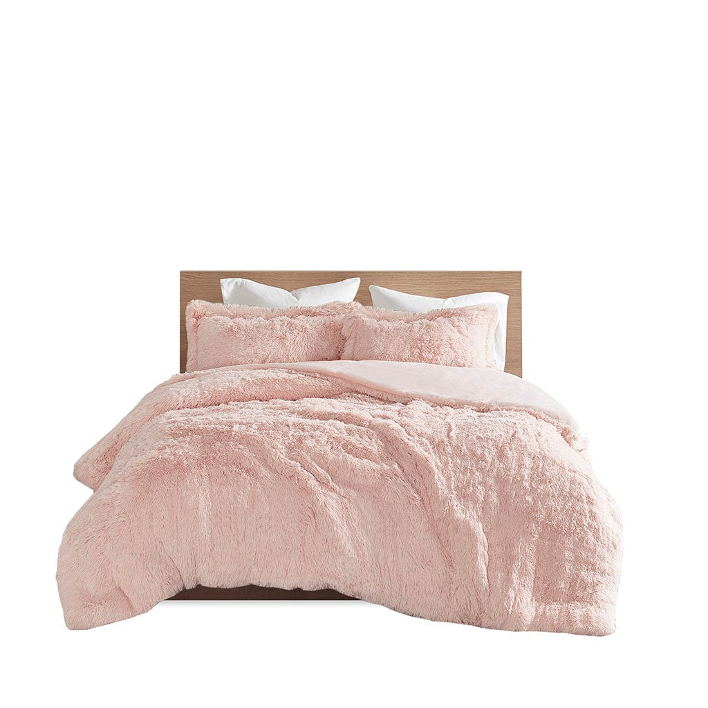 Malea Shaggy Fur Duvet Cover Set