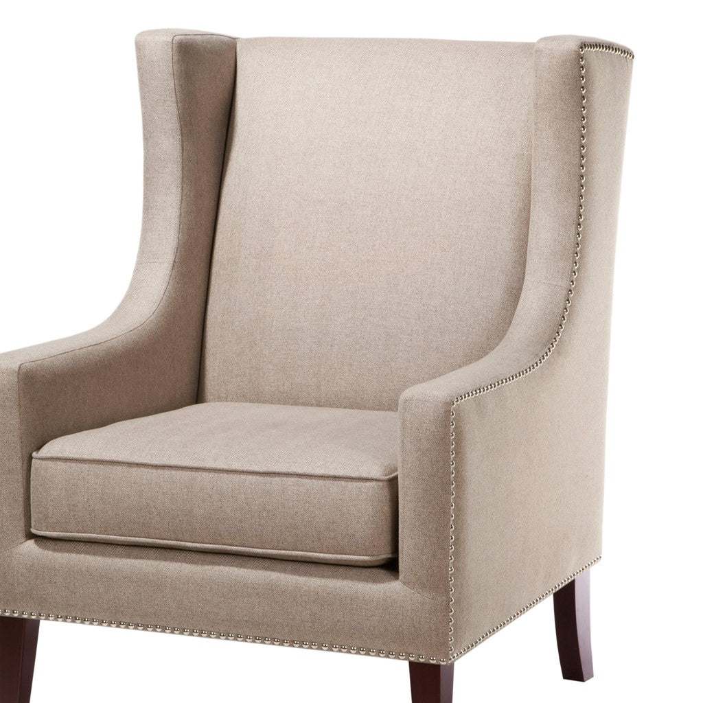 Barton Taupe Wing Chair