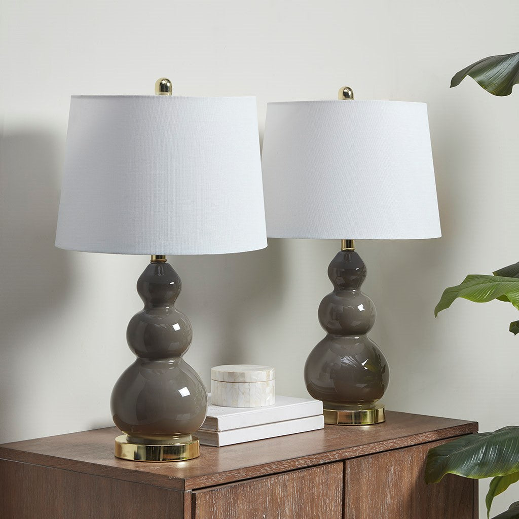 Covey Grey Table Lamp Set of 2