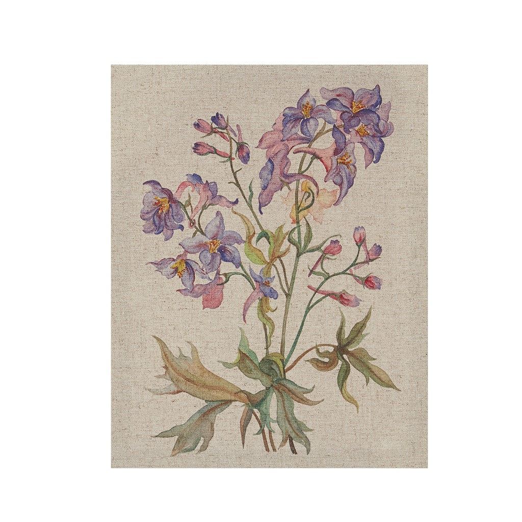 Linen Botanicals Printed Linen Canvas Set of 3