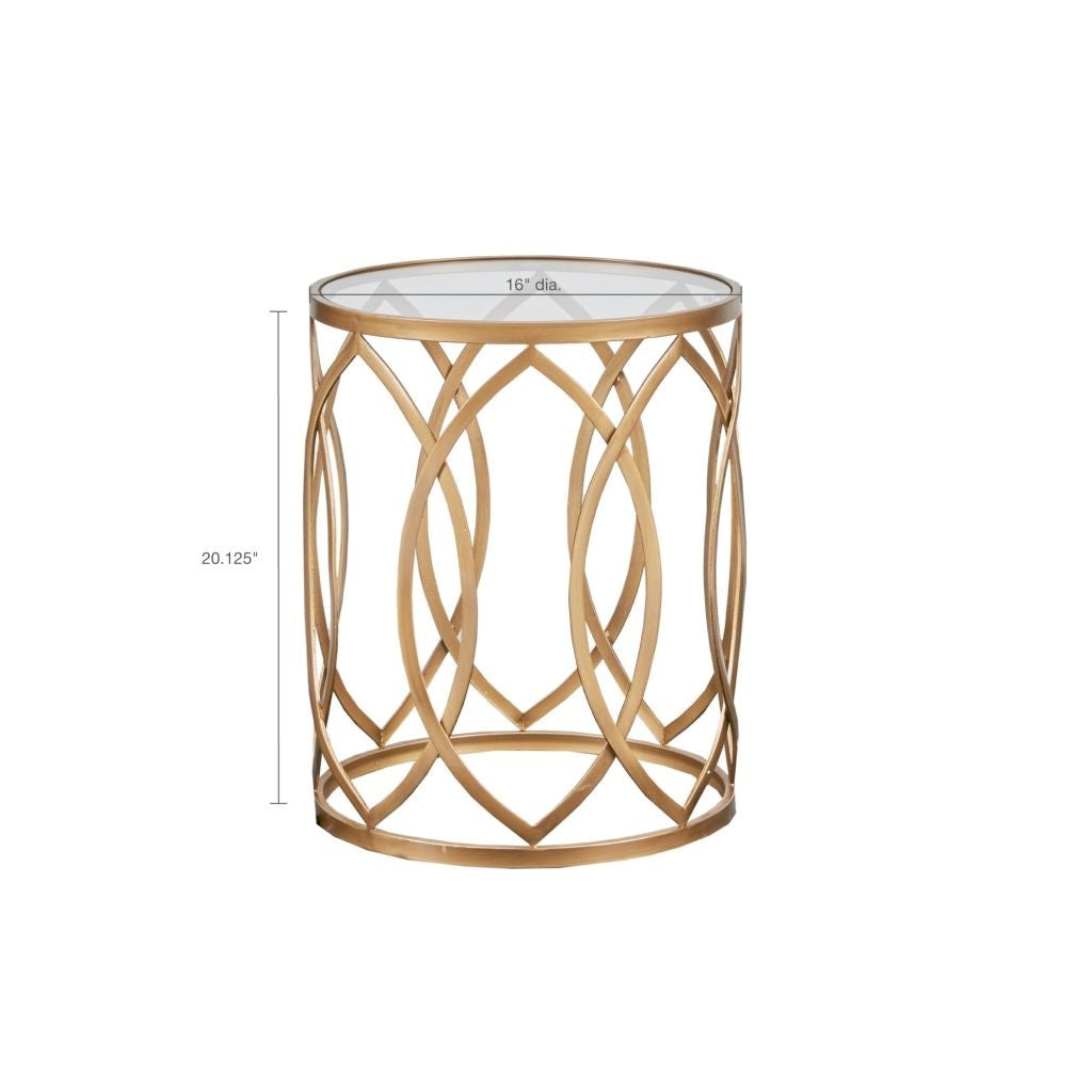 Arlo Metal Eyelet Accent Table