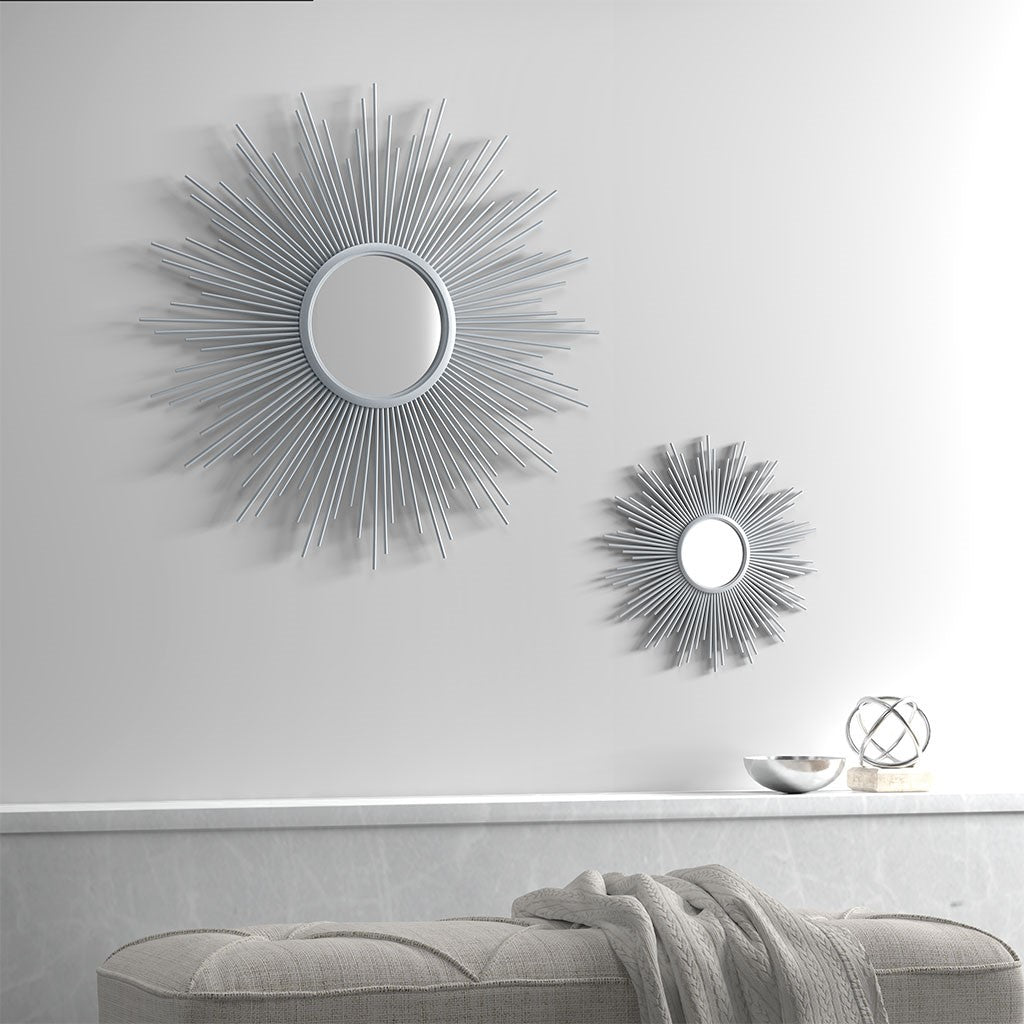 Fiore Round Sunburst Wall Decor Mirror