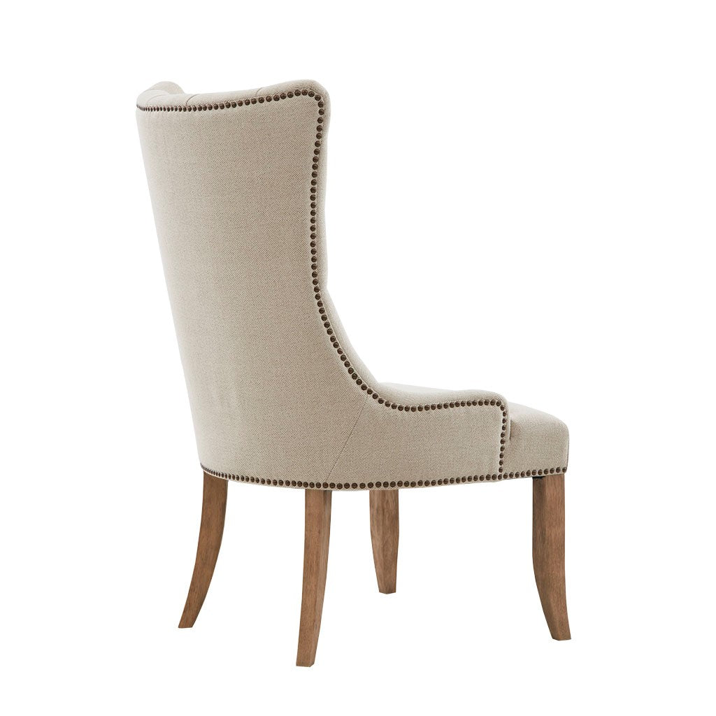 Lucas Cream Button Tufted Captain Accent Chair