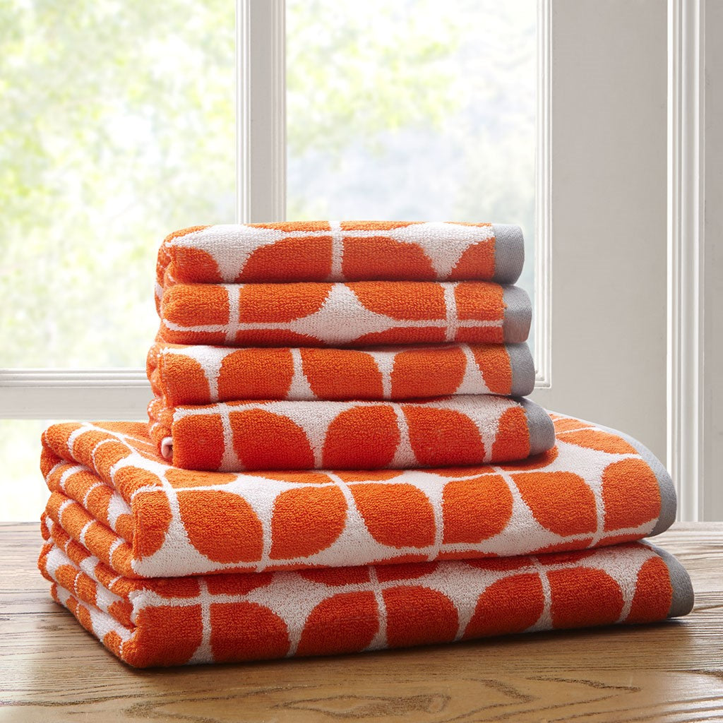 Lita 6 Piece Cotton Jacquard Towel Set