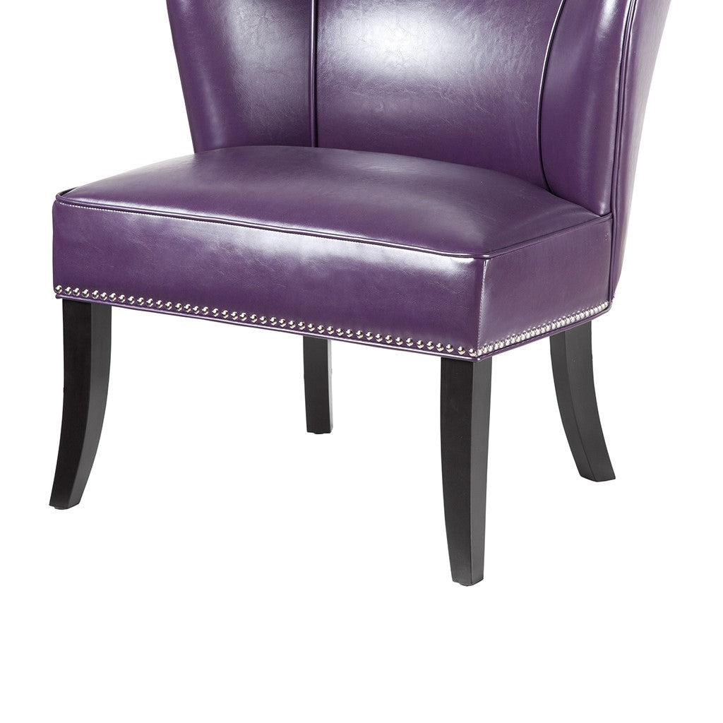 Hilton Armless Purple Accent Chair