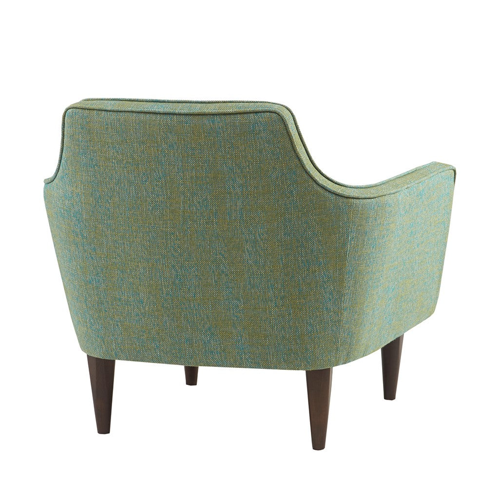 Cruz Blue-Green Mid Century Accent Chair