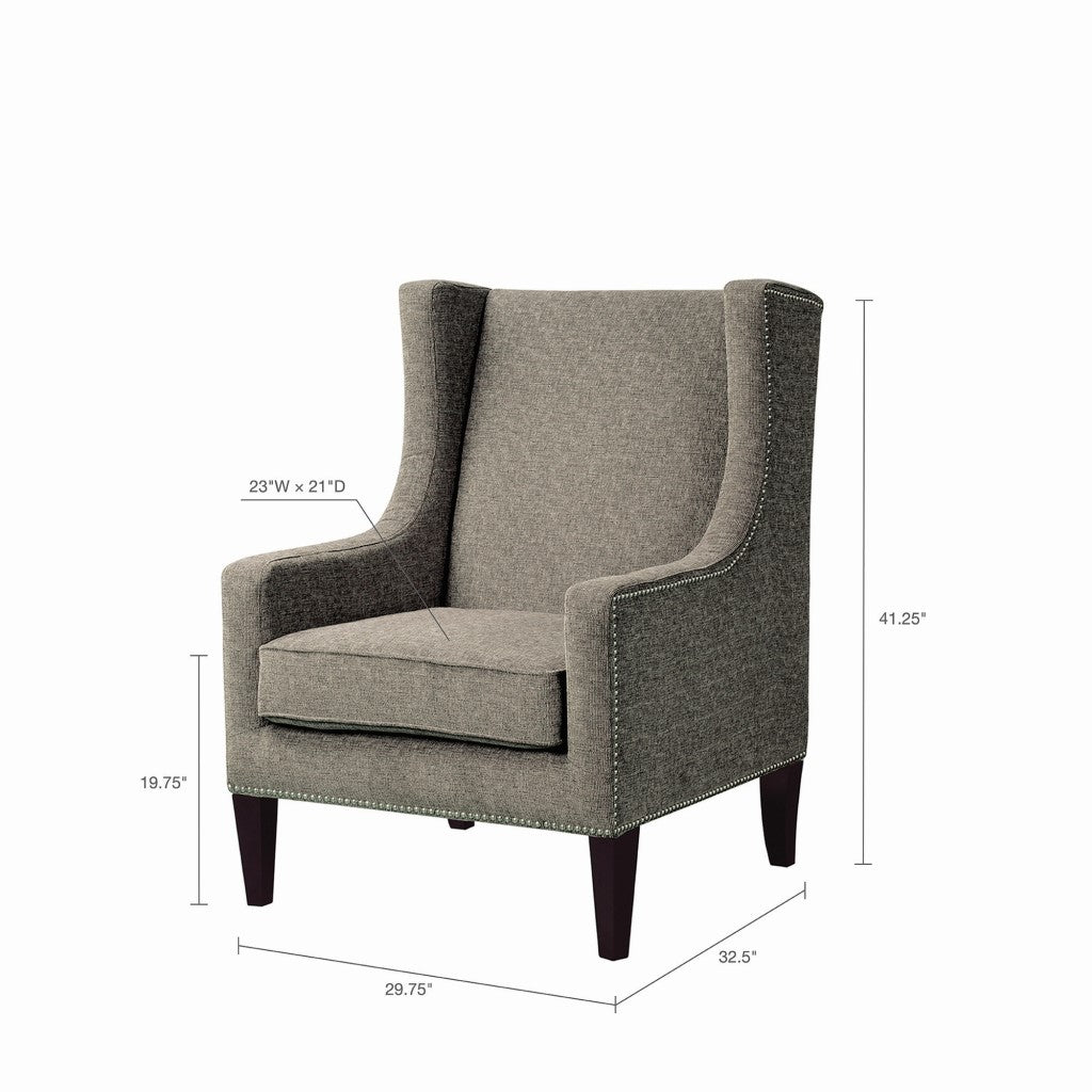 Barton Multi Brown Wing Chair