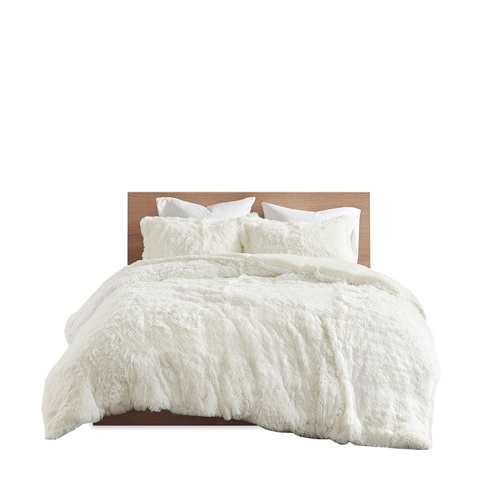 Malea Shaggy Fur Duvet Cover Set