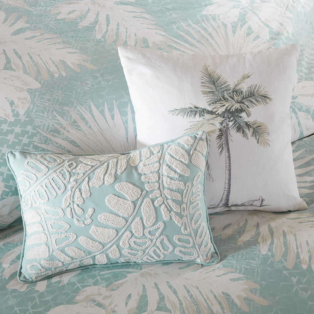 Palm Grove Cotton Printed 5 Piece Duvet Cover Set